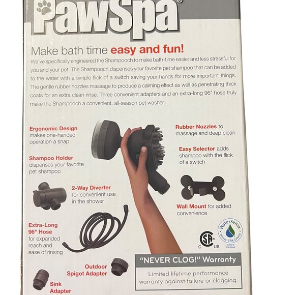 Oxygenics PawSpa Indoor Outdoor Pet Shampoo Washing Kit Grooming Massage - Picture 7 of 7